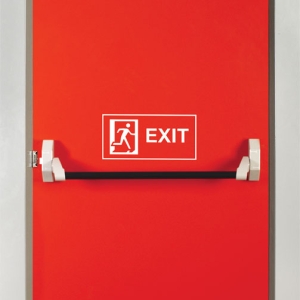 Red Emergency Exit Door