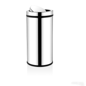 PRACTICAL LID STAINLESS STEEL TRASH CAN 45LT | 603118