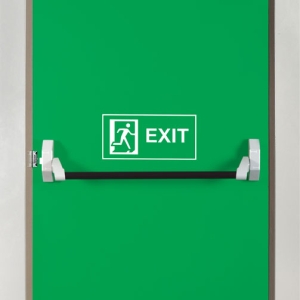 Green Emergency Exit Door
