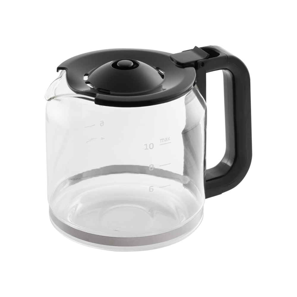 Filter Coffee Machine Glass Carafe with Black LidFilter Coffee Machine Accessories