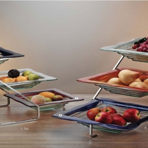 Glass Wrought Iron Shelving Unit II