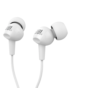 JBL C100SIUWHT Mic Earbuds White Earphones
