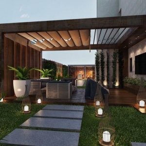 Rolling Wood Pergola