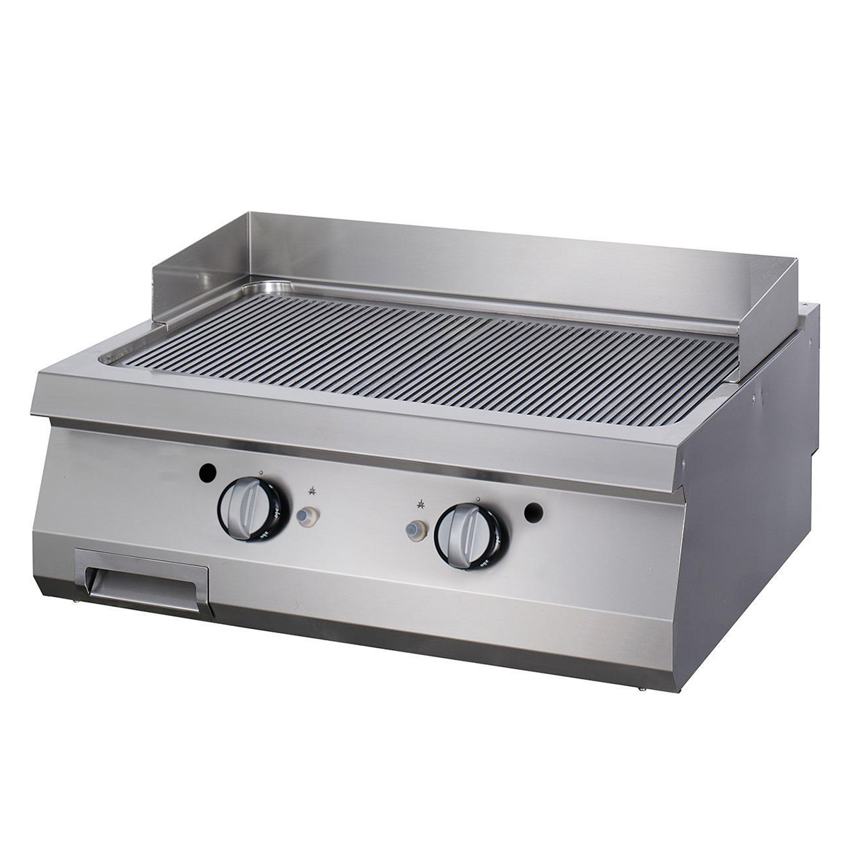 Grill Plate Counter Top 700 Series Gas Corrugated 80x70x30-Hard Chrome Coated Gaseous
