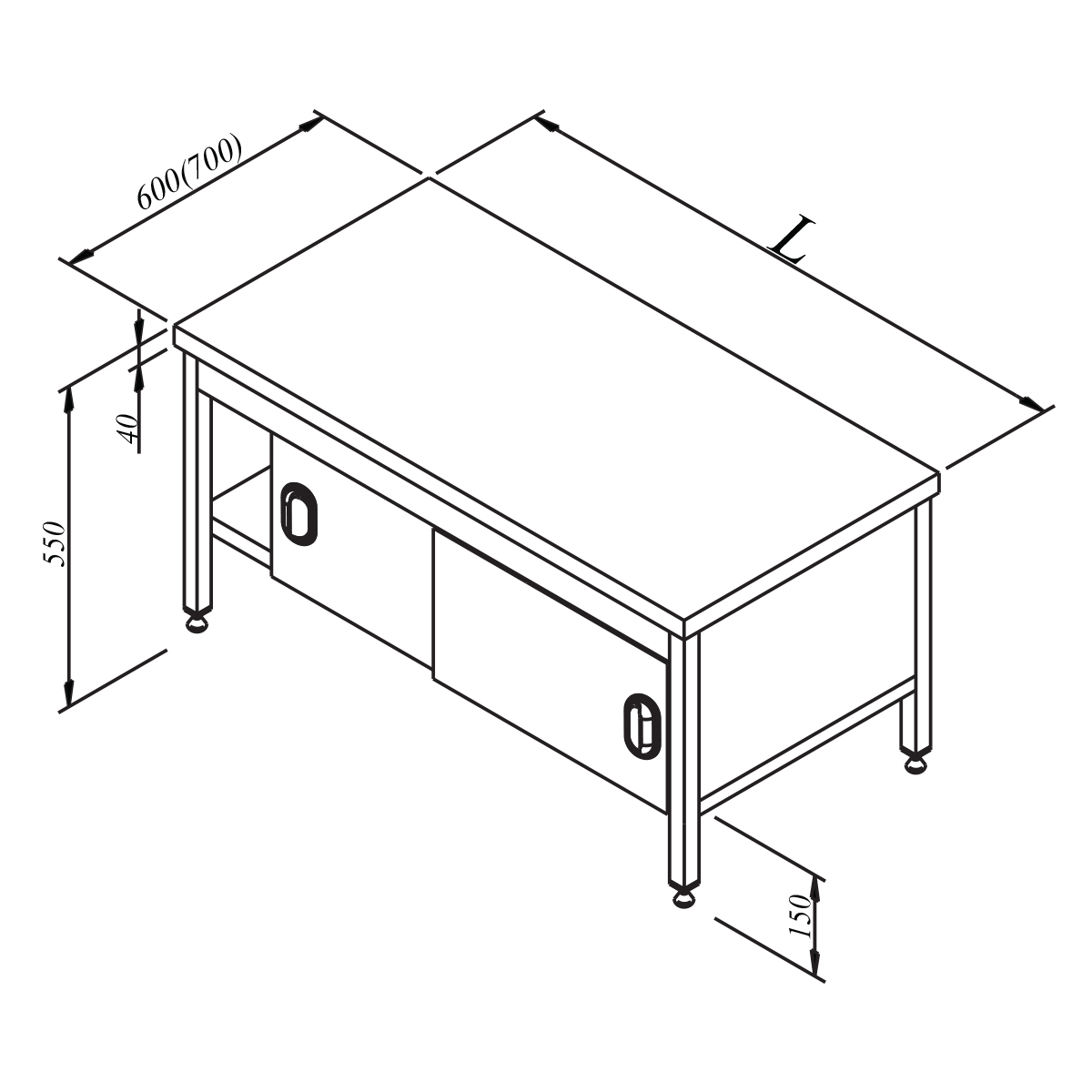 Bench with Under CabinetNeutral