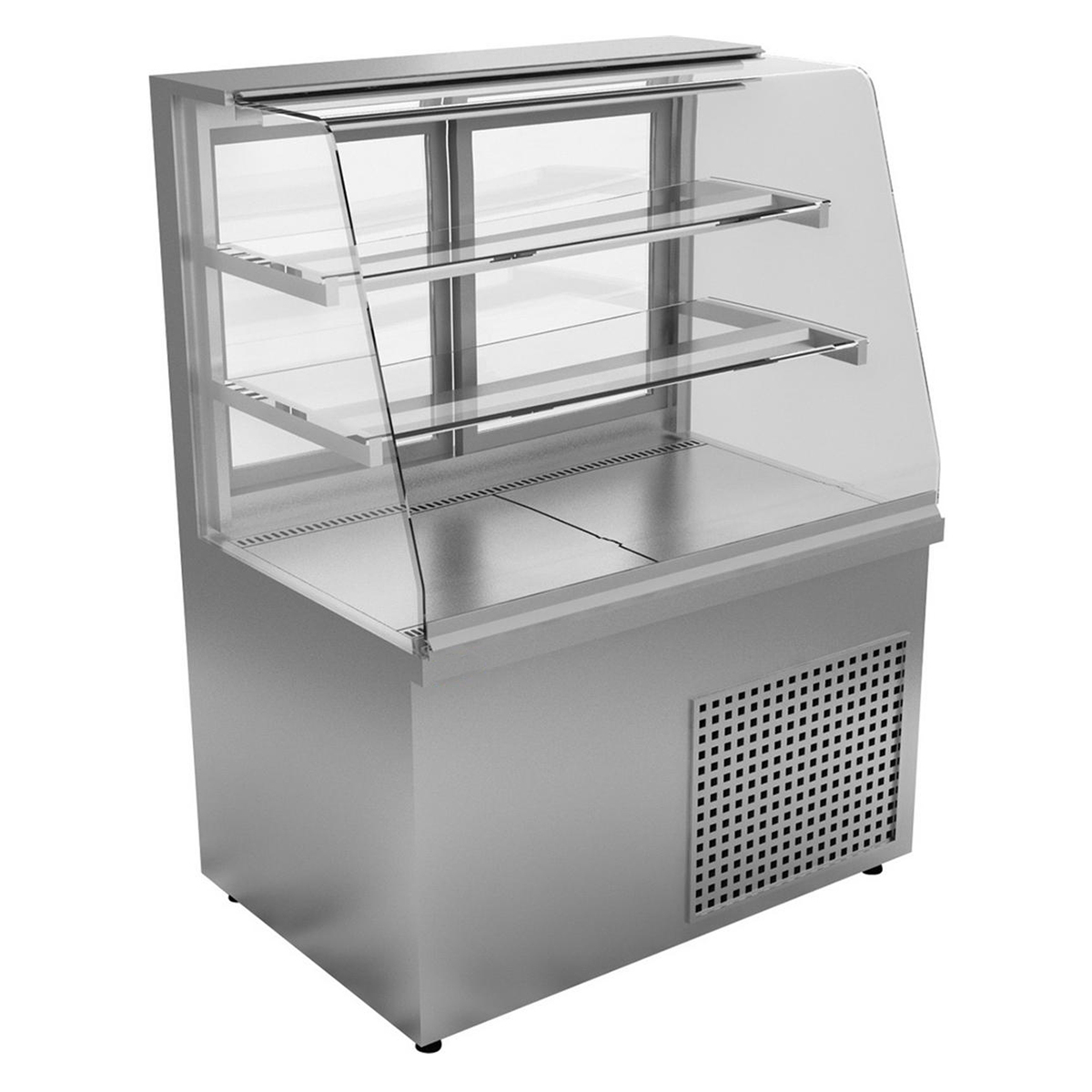 Cold Curved Glass Display Cabinet Electric