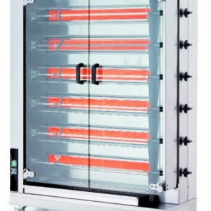 Chicken Rotisserie Machine 6 Skewers 24-30 Chicken Capacity GasGaseous