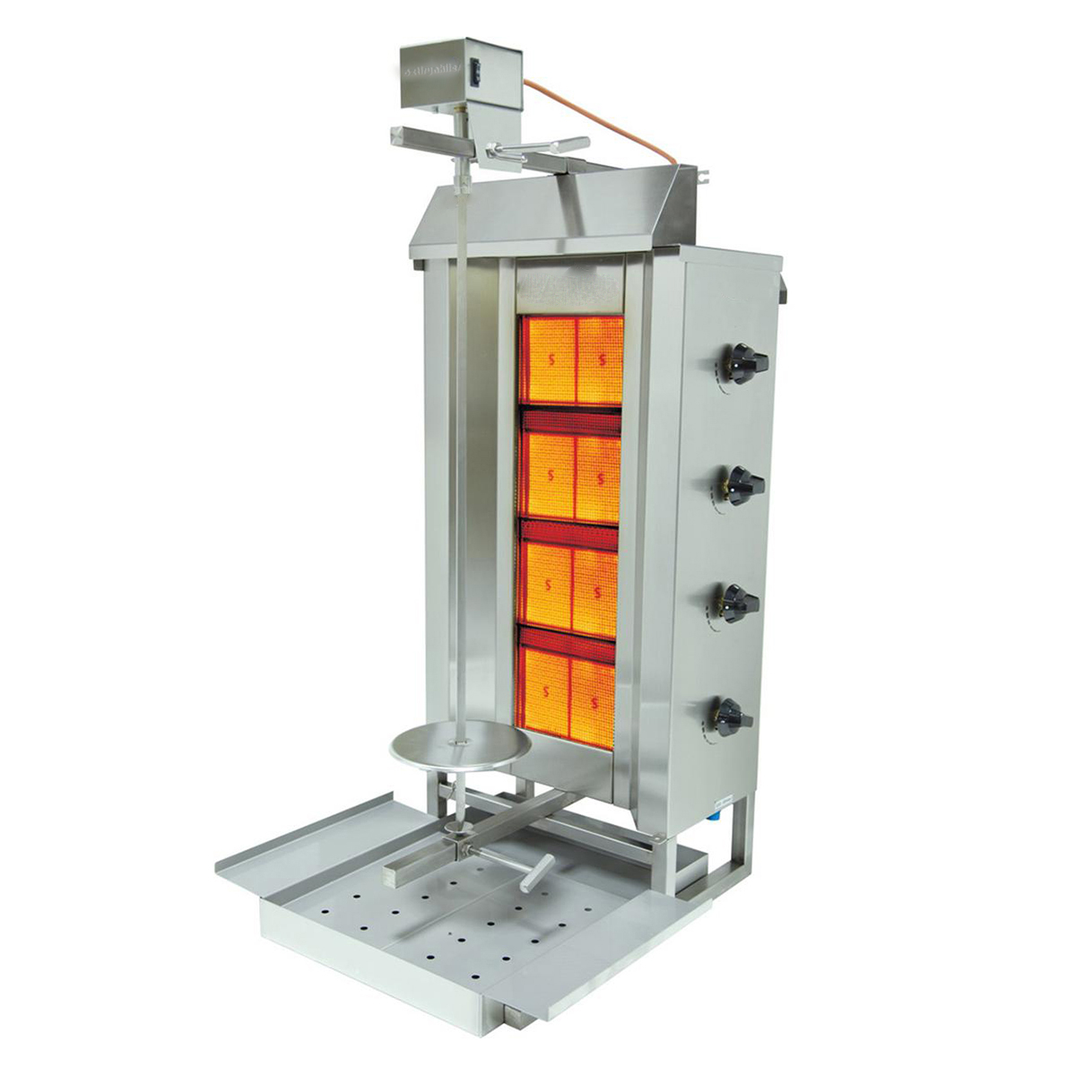 Doner Grill Gas Top Motor 4Gd Model (Octagonal Tray)Gaseous