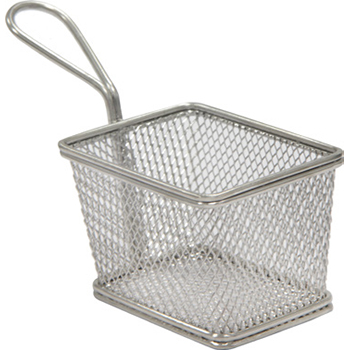 Presentation Basket Stainless Steel Rectangle 10X8X7 cm