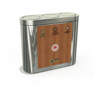 Recycle Bıns Mak-632d Wooden 3 Unit