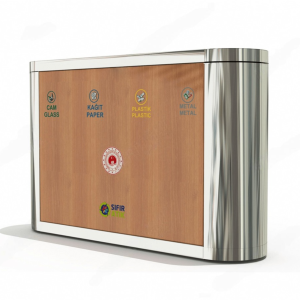 Recycle Bıns Mak-632d Wooden 4 Unit