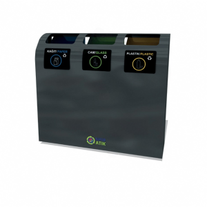 Recycle Bins Mak-643b 3 Units With Bin