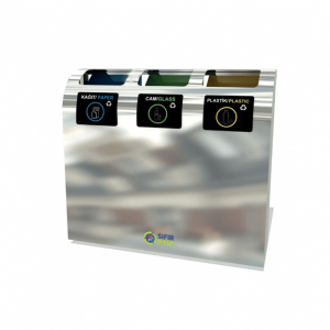 Recycle Bins Mak-643a 3 Units With Plastic Bag