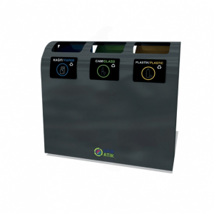 Recycle Bins Mak-643b 3 Units With Plastic Bag