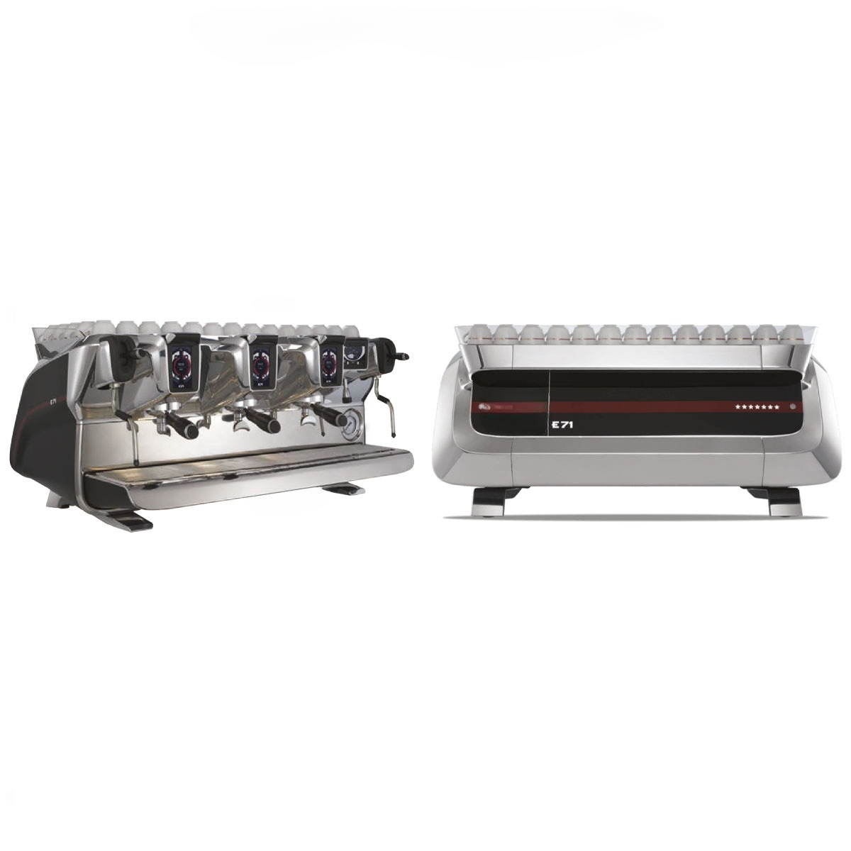 E71 Gti White Color 3 Group Fully Automatic Coffee Machine
