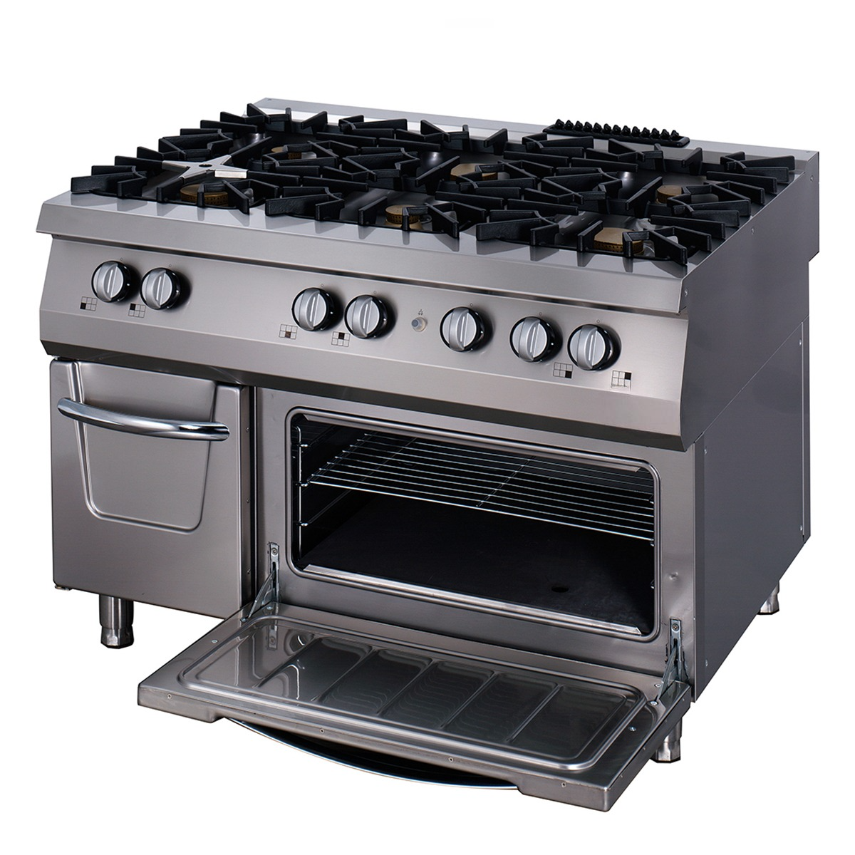 Range Oven 900 Series Gas 6 Open Fire 120x90x85 Gaseous