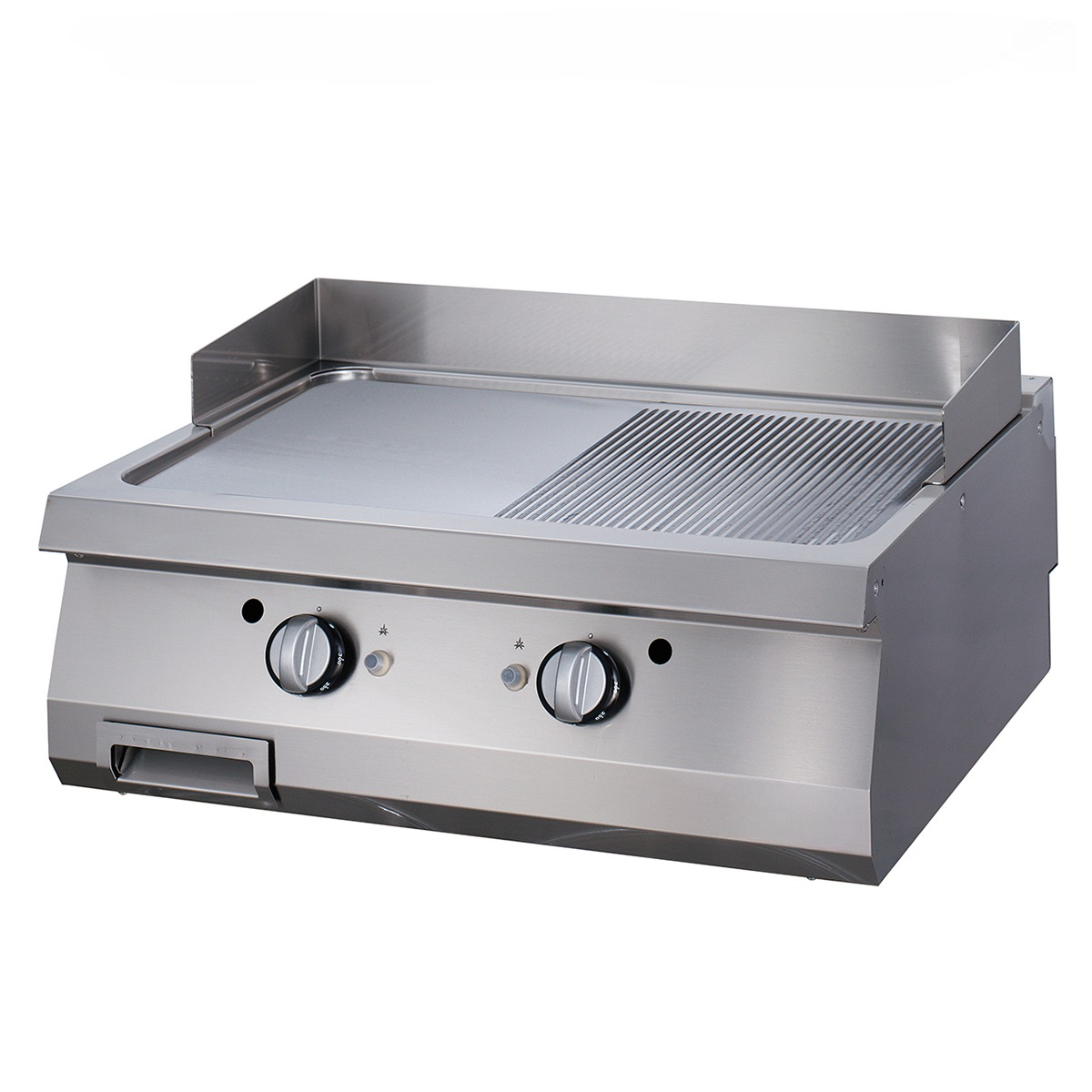 Grill Plate Counter Top 900 Series Gas Semi-Ribbed 80x90x30-Hard Chrome Coated Gaseous
