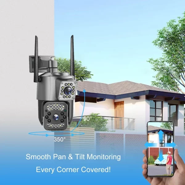 4MP 2 Camera 4G SIM Card PTZ Camera V380 PRO AV-M07 - Image 2