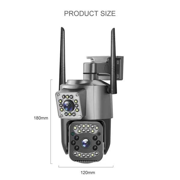 4MP 2 Camera 4G SIM Card PTZ Camera V380 PRO AV-M07 - Image 7
