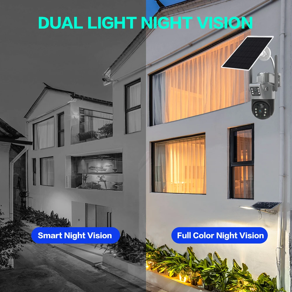 4MP 2 Camera 4G SIM Card PTZ Solar Camera 18650mAh Battery AV-M12 - Image 10