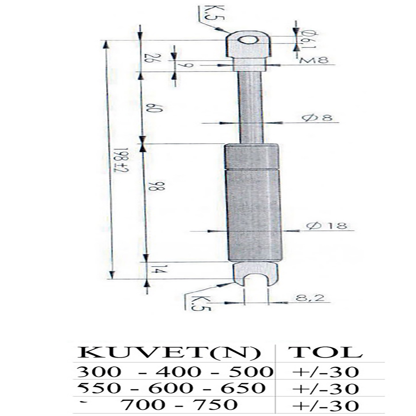 SHOCK ABSORBER 19 CM