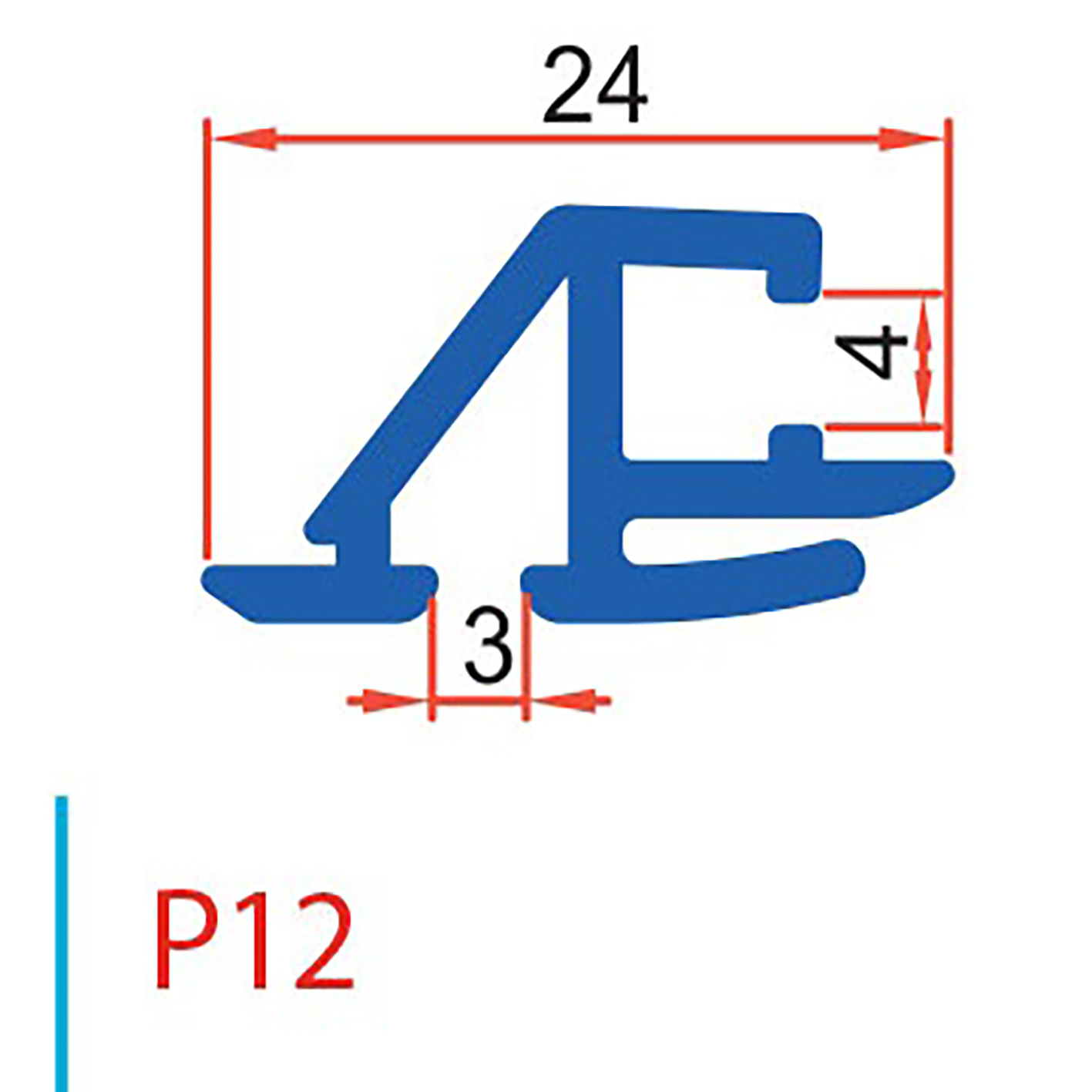 P12 Door Seal Channel