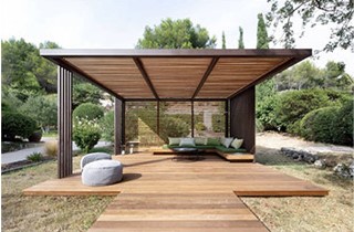 Sating Wooden Pergola