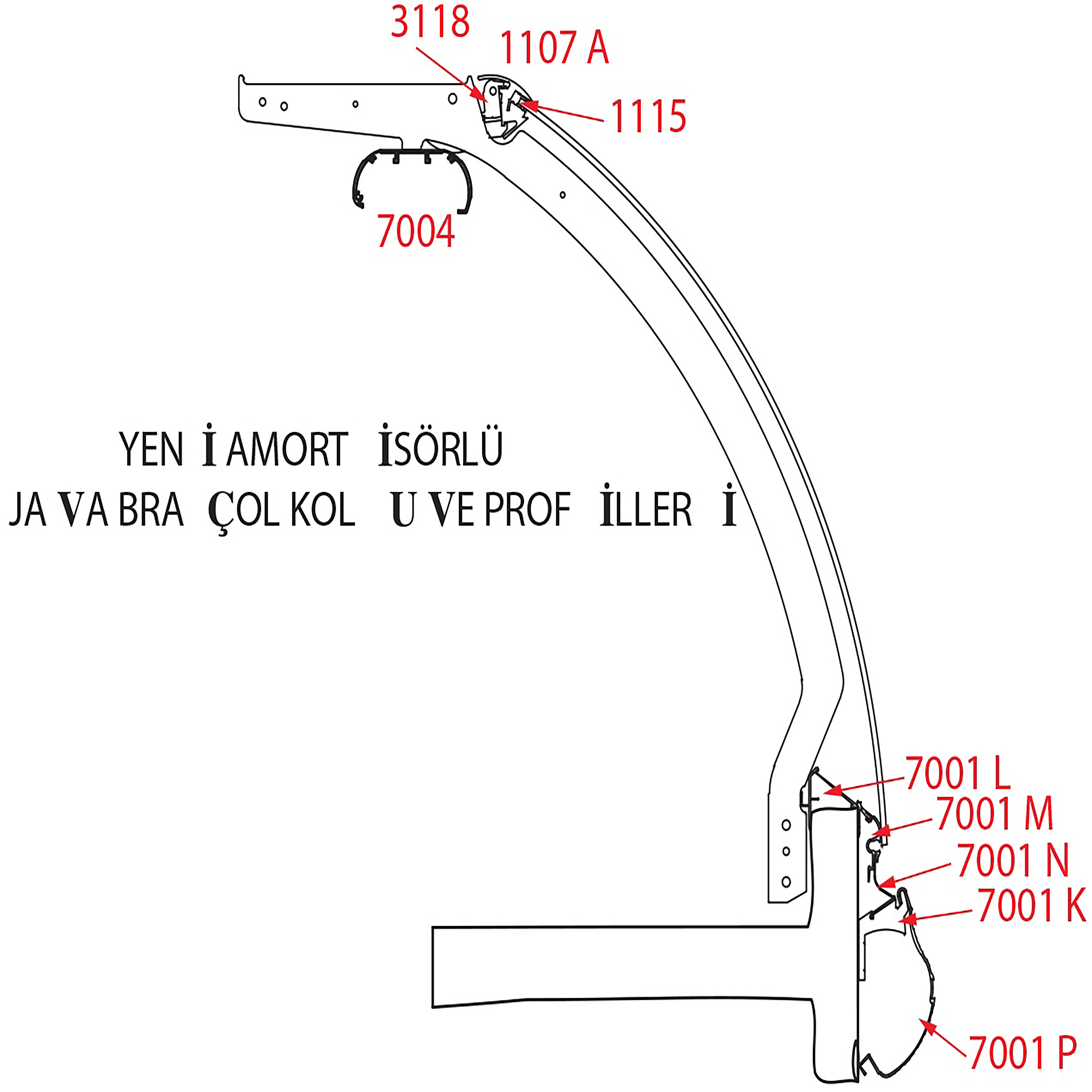 New Shock Absorber Java Braçol Arm and Profiles