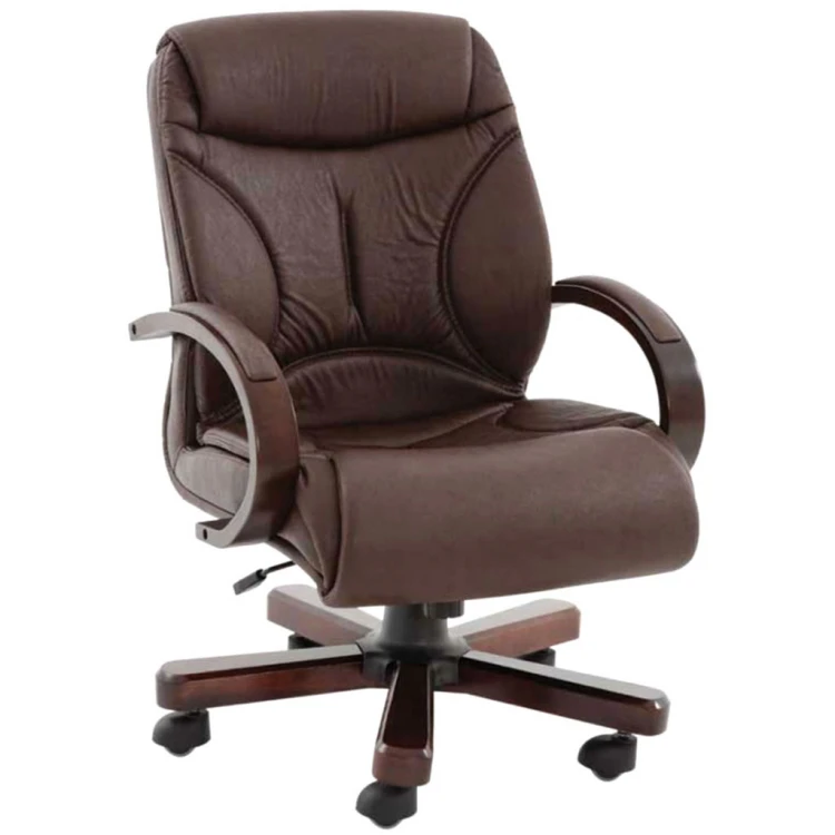 Rama Ergonomic Short Manager Chair Wooden Leg