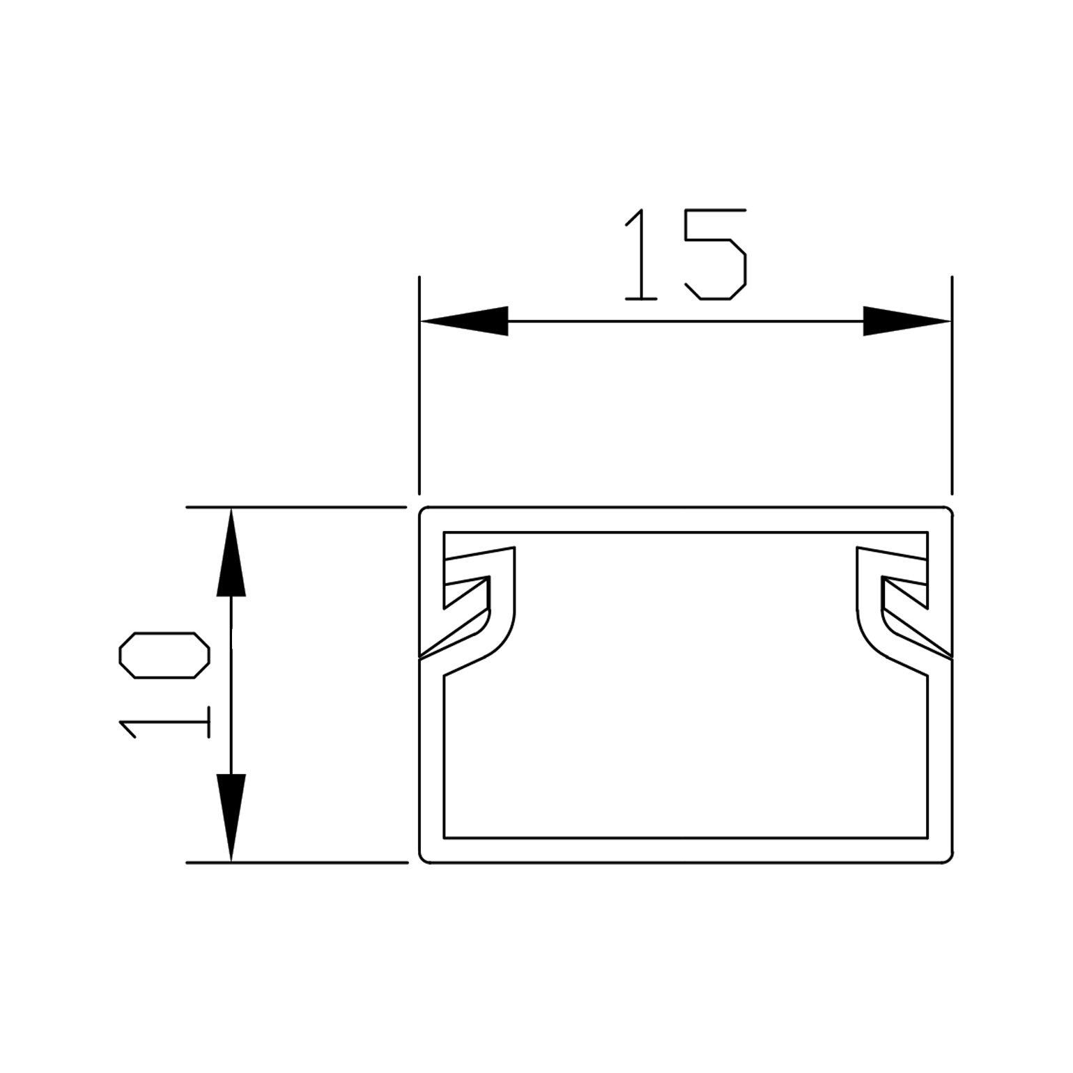 15×10 Mini Cable Trunking - Image 2