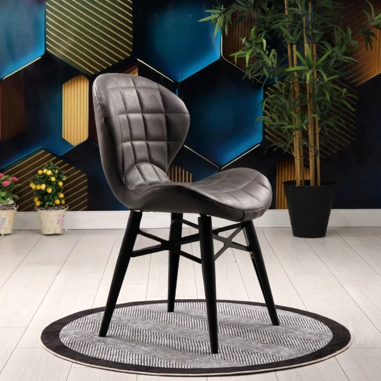 Bitcoin PP Leg Chair (Dark Grey Nubuck)