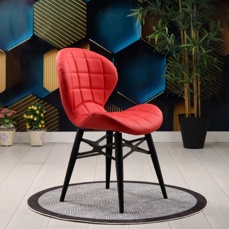 Bitcoin PP Foot Chair (Red Leather)