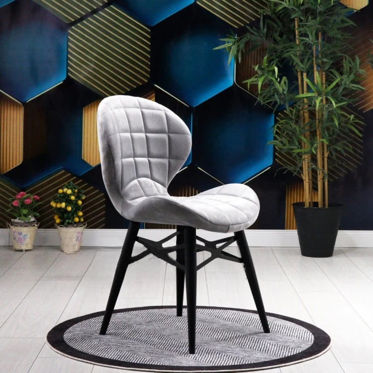 Bitcoin PP Foot Chair (Light Grey Fabric)