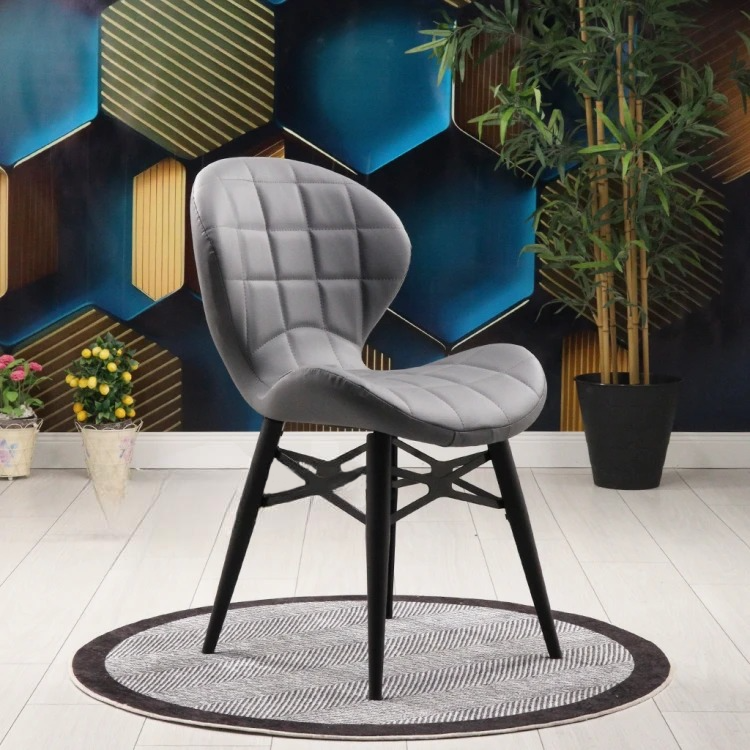 Bitcoin PP Foot Chair (Light Grey Leather)