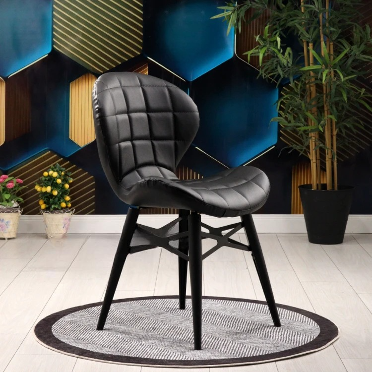 Bitcoin PP Foot Chair (Black Leather)