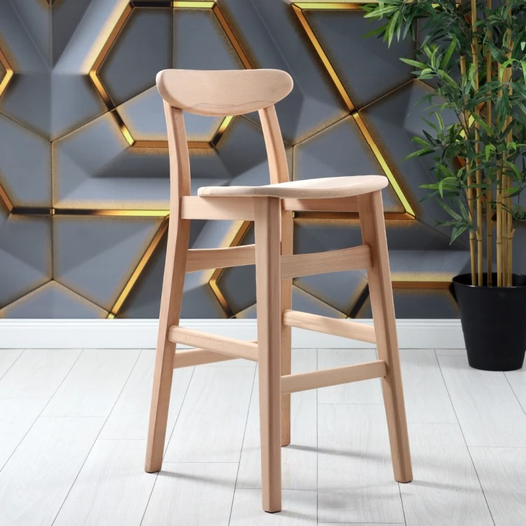 Fedai Wooden Bar Chair Raw