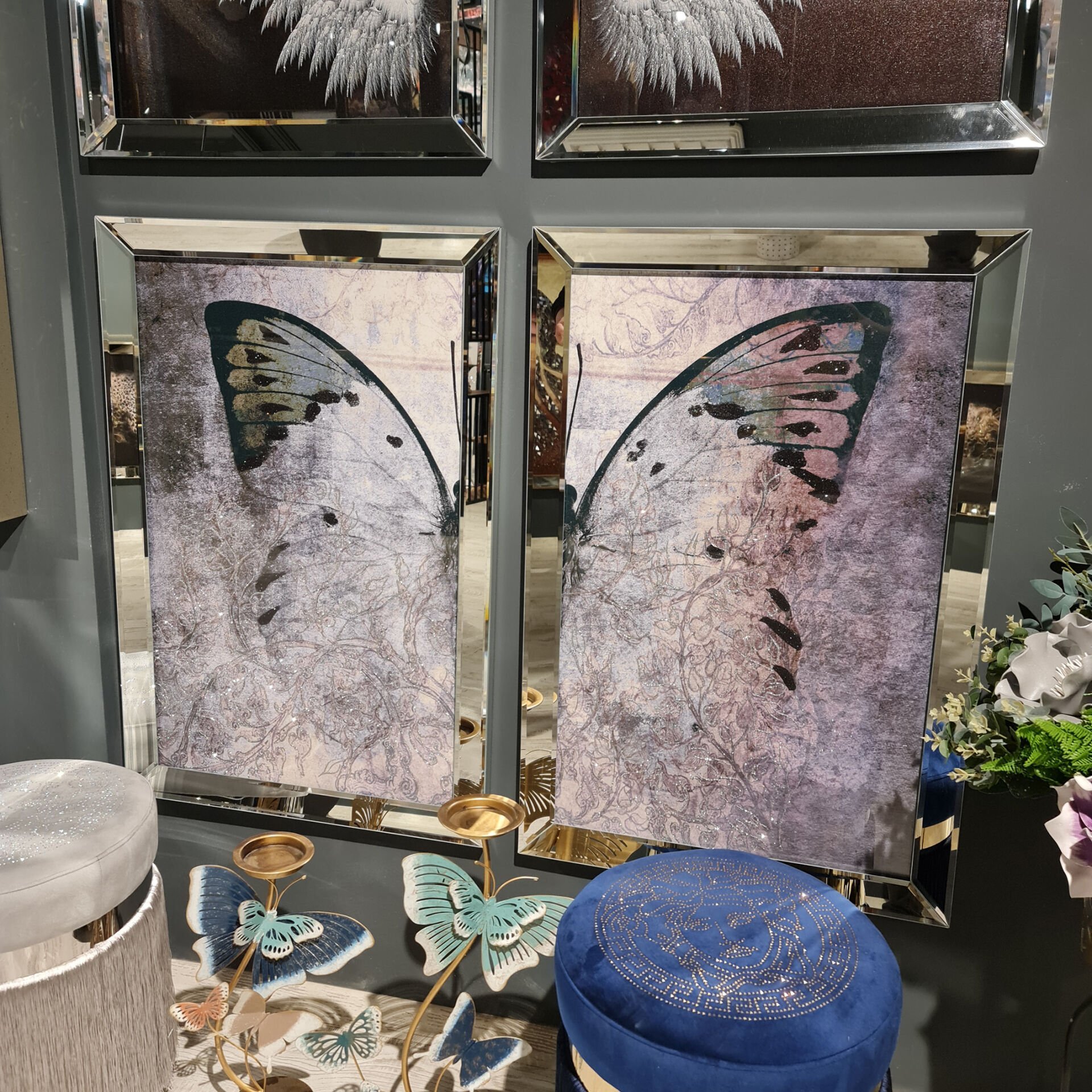 Mirror Framed Painting, Set of 2