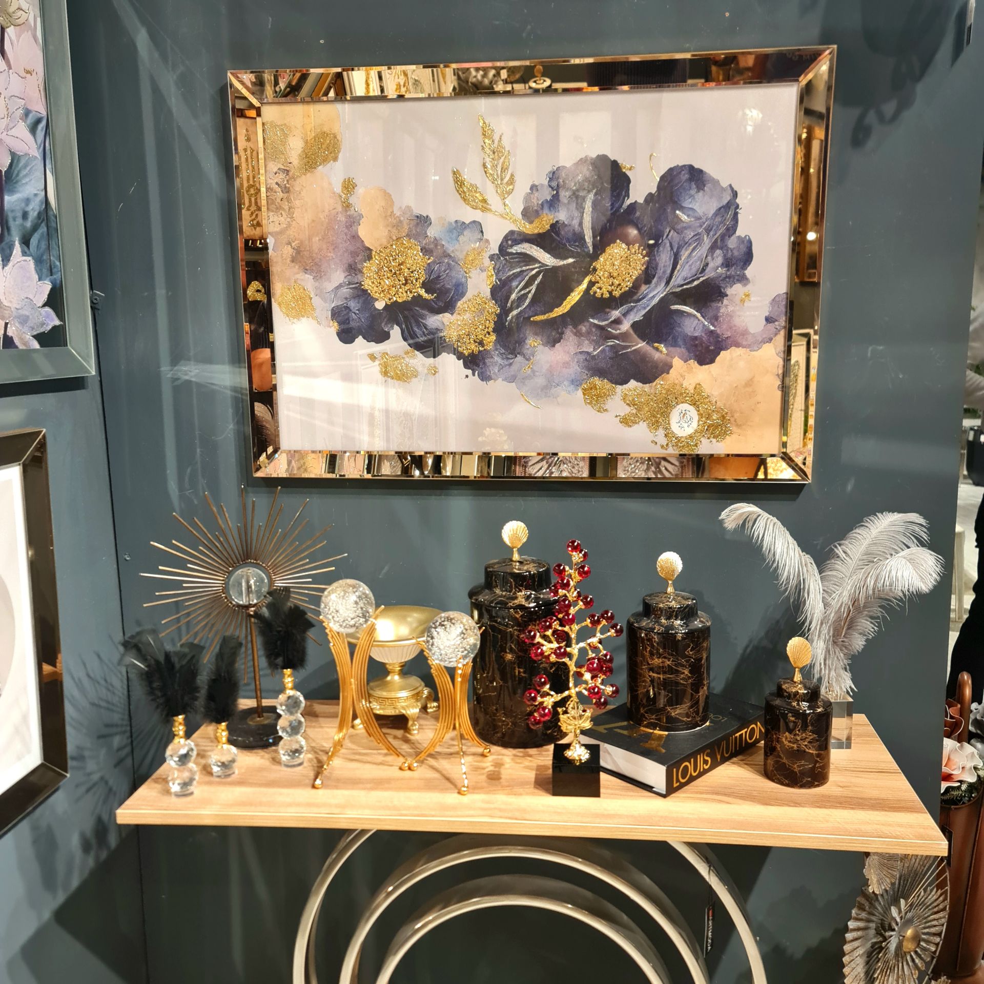 Mirror Framed, Abstract Cloud Painting
