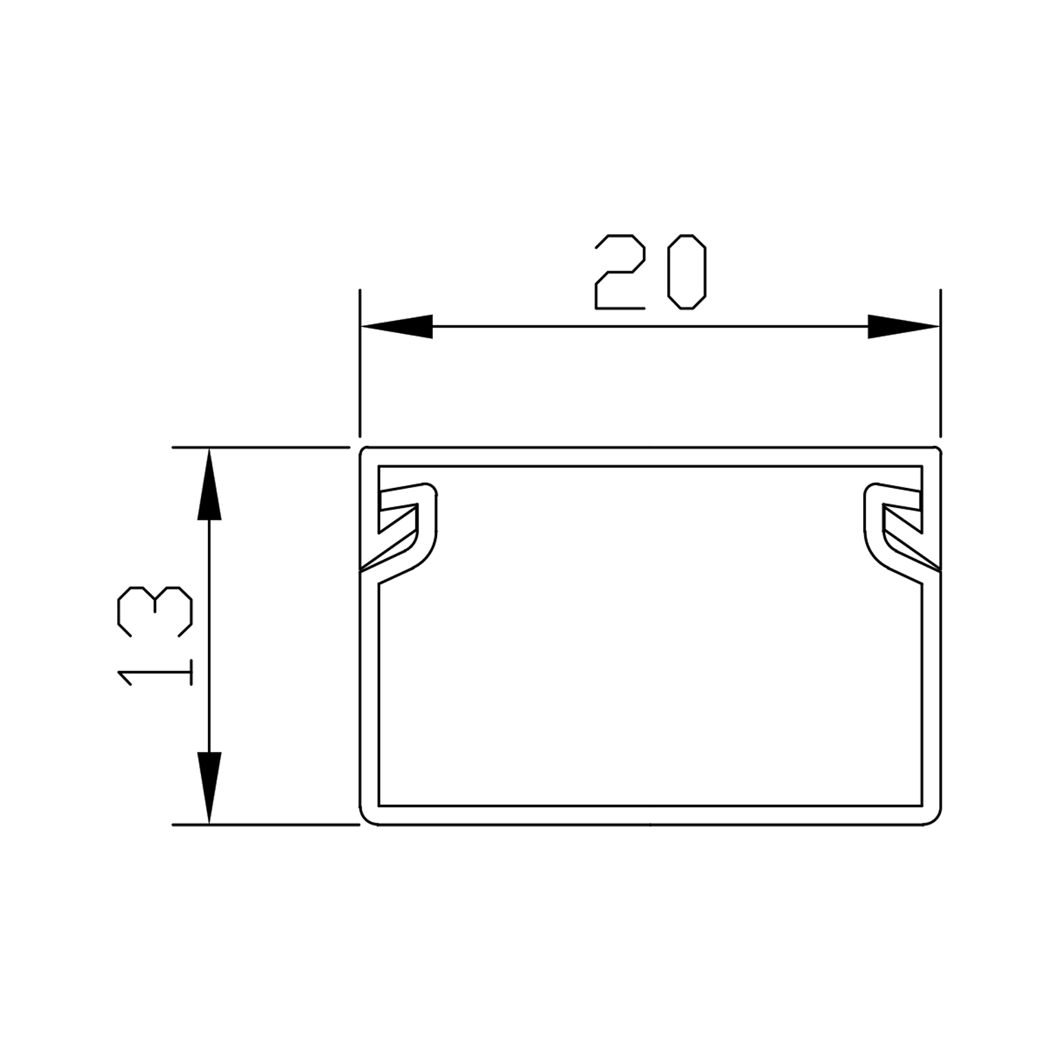 20×13 Mini Cable Trunking - Image 2