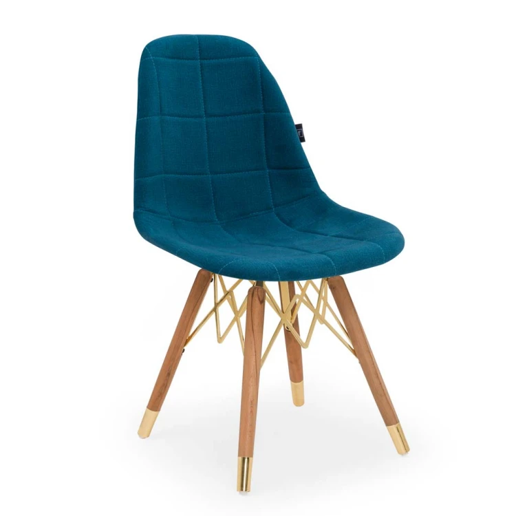 Eos Metal Gold Plated Wooden Chair 06