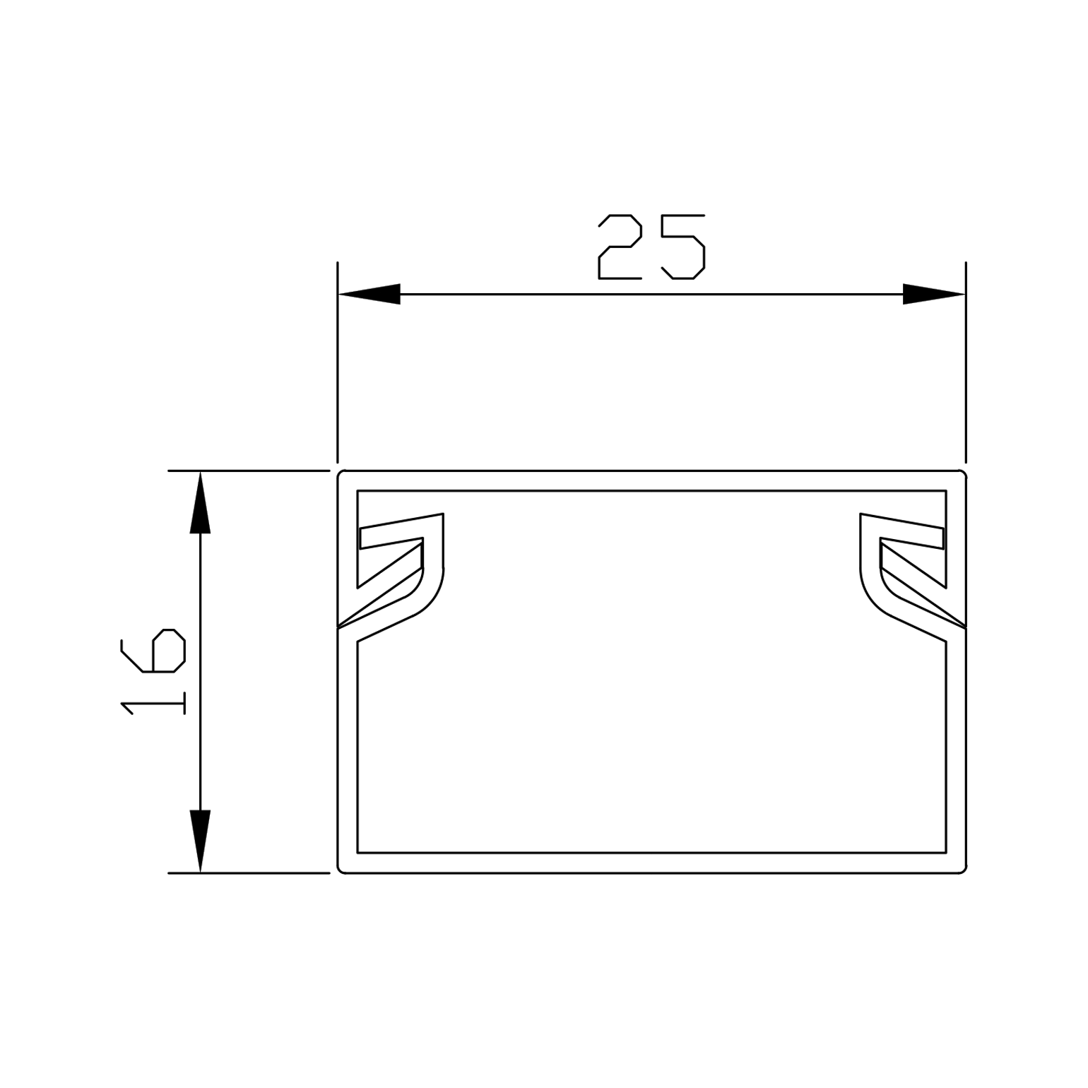 25×16 Mini Cable Trunking - Image 2