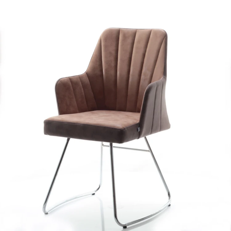 Florya chrome u metal legged chair