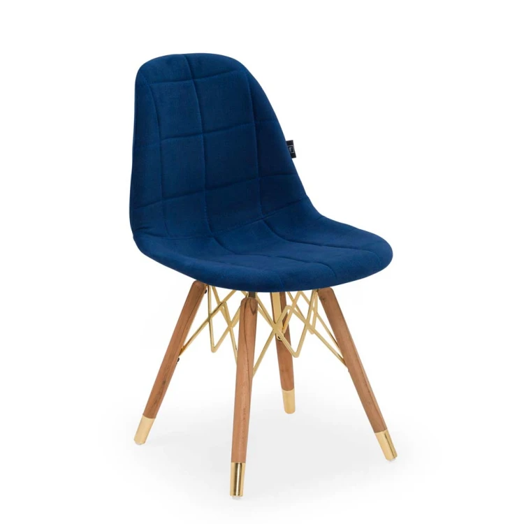 Eos Metal Gold Plated Wooden Chair 05