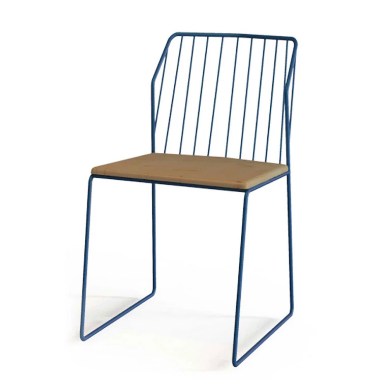 Liz Special Design Metal Chair Blue