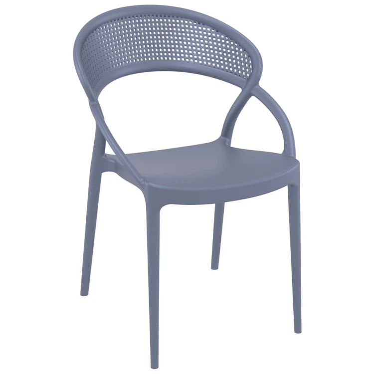 Sunset Dark Grey Plastic Chair