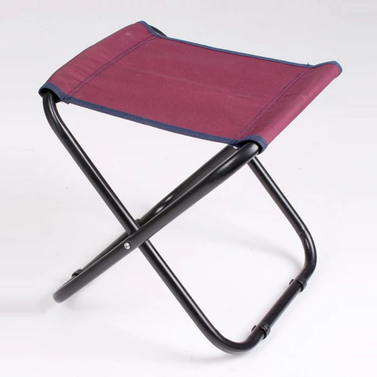 Portable Folding Stool Claret Red