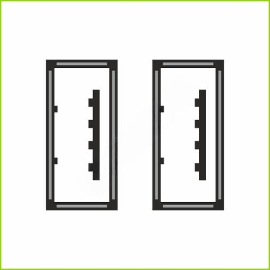 9000 DUAL USB CONNECTOR (1 MODULE)