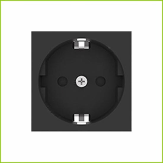 9000 MAINS SOCKET BLACK (2 MODULES)
