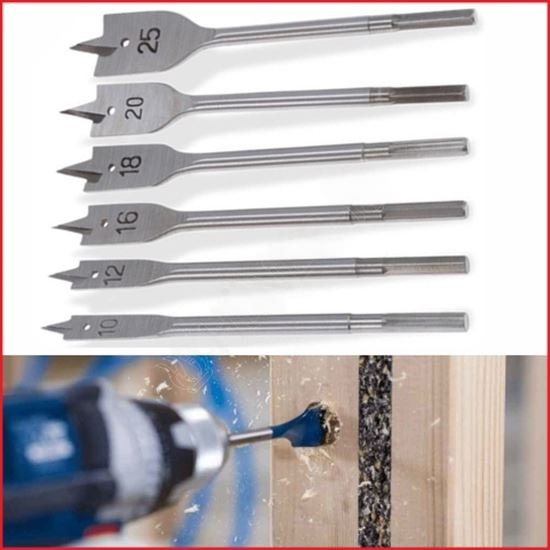 LEAF DRILL BITS SET 6 PIECES