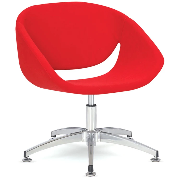 Efes Chrome Star-Legged Single Guest and Waiting Chair